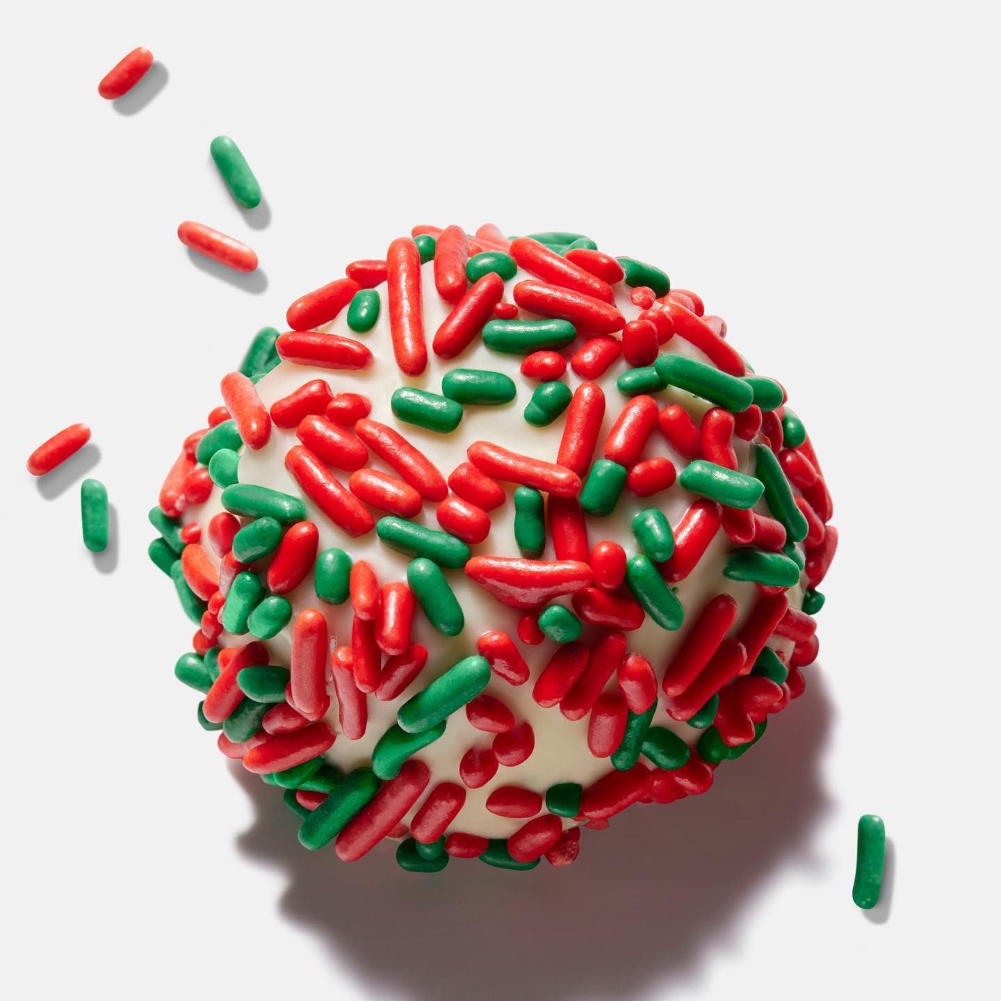 See's egg nog seasonal truffle close up