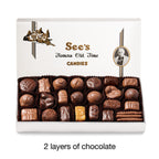 2lb assorted chocolates by See's candies on white background