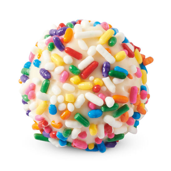 sees birthday cake top profile on white background