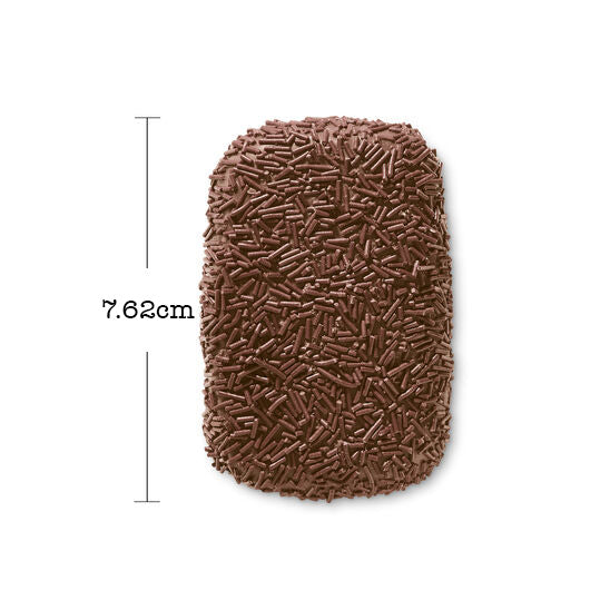 See's bordeaux bar on white background unwrapped measured