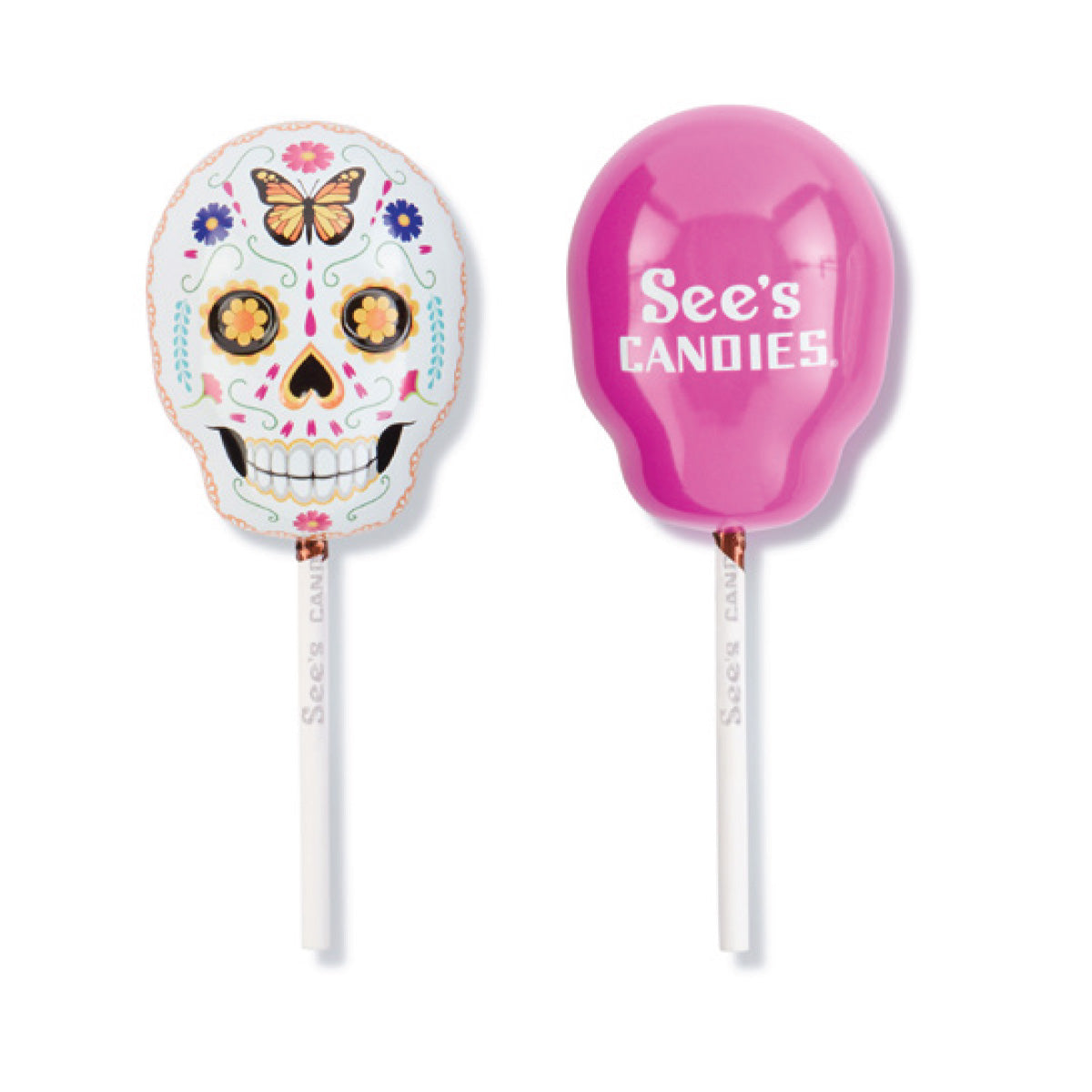 Lollypop Pink Skull Tin w/ Lollypop