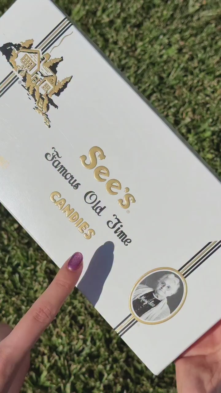 Assorted See's chocolate unboxing