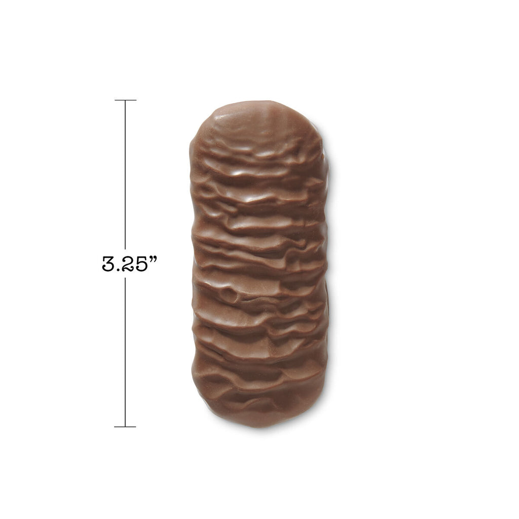 See's Scotchmallow bar with measurement on white background