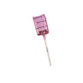 Strawberry Cream lollipop with white text on a white background