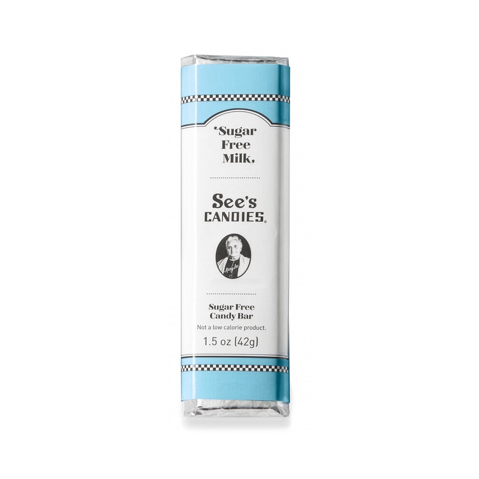 See's Candies sugar-free candy bar packaging on a white background