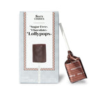 See's sugar-free lollypops on white background