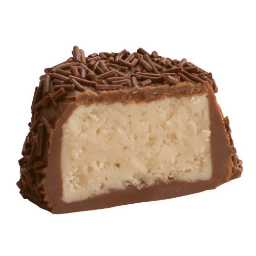 Milk Bordeaux<br /><br /><i>Creamy brown sugar soft center with milk chocolate coating and sprinkles</i>