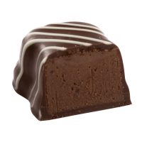 Raspberry Truffle<br /><br /><i>Creamy raspberry dark chocolate soft center with dark chocolate shell and white chocolate details</i>